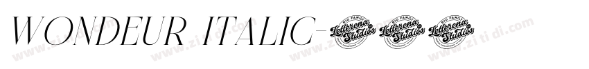 Wondeur Italic字体转换 Wondeur Italic字体转换
